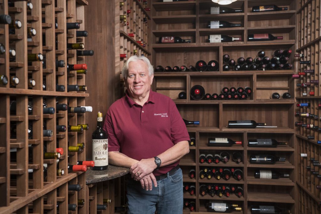 Doug at Vault 55 wine storage